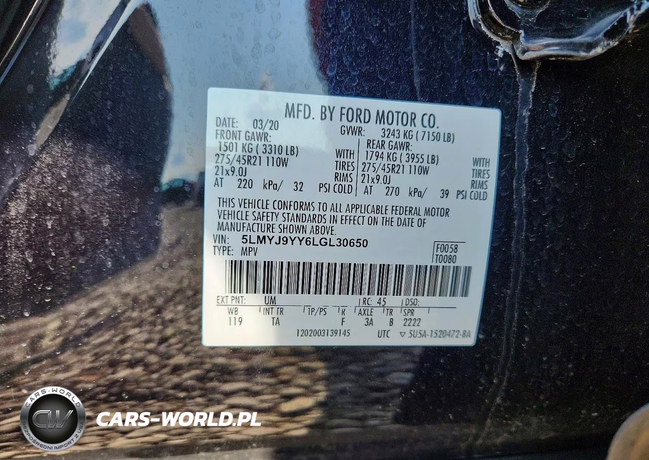 2020 Lincoln Aviator Black Label Grand Touring VIN:5LMYJ9YY6LGL30650 - 13