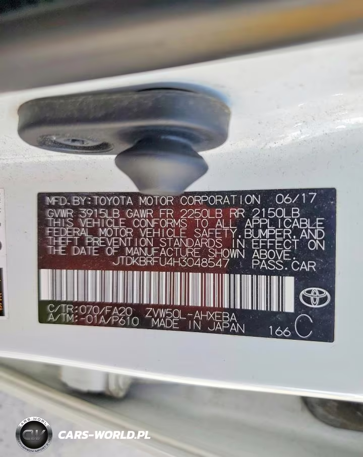 2017 Toyota Prius Two VIN:JTDKBRFU4H3048547 - 12