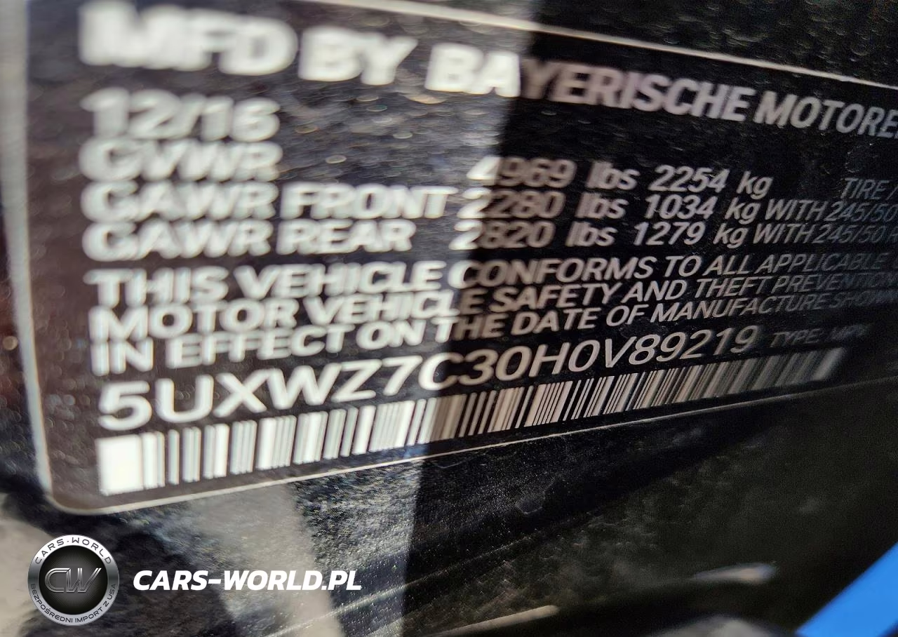 2017 BMW X3 Sdrive28I VIN:5UXWZ7C30H0V89219 - 12