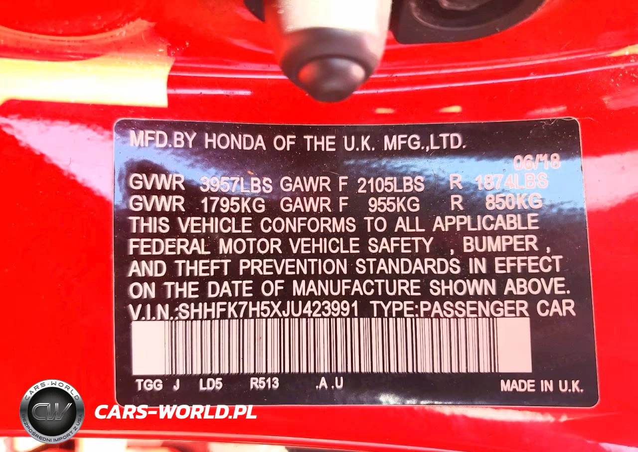 2018 Honda Civic Ex VIN:SHHFK7H5XJU423991 - 13