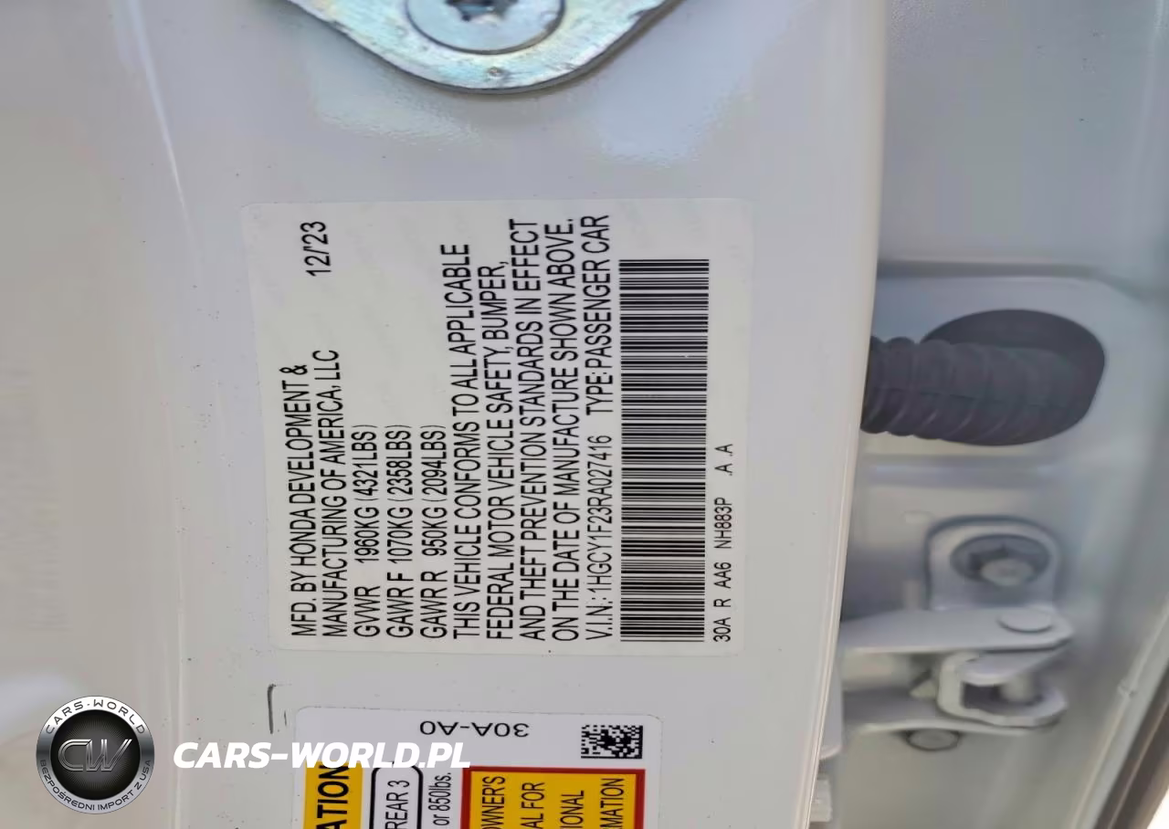 2024 Honda Accord Lx VIN:1HGCY1F23RA027416 - 12