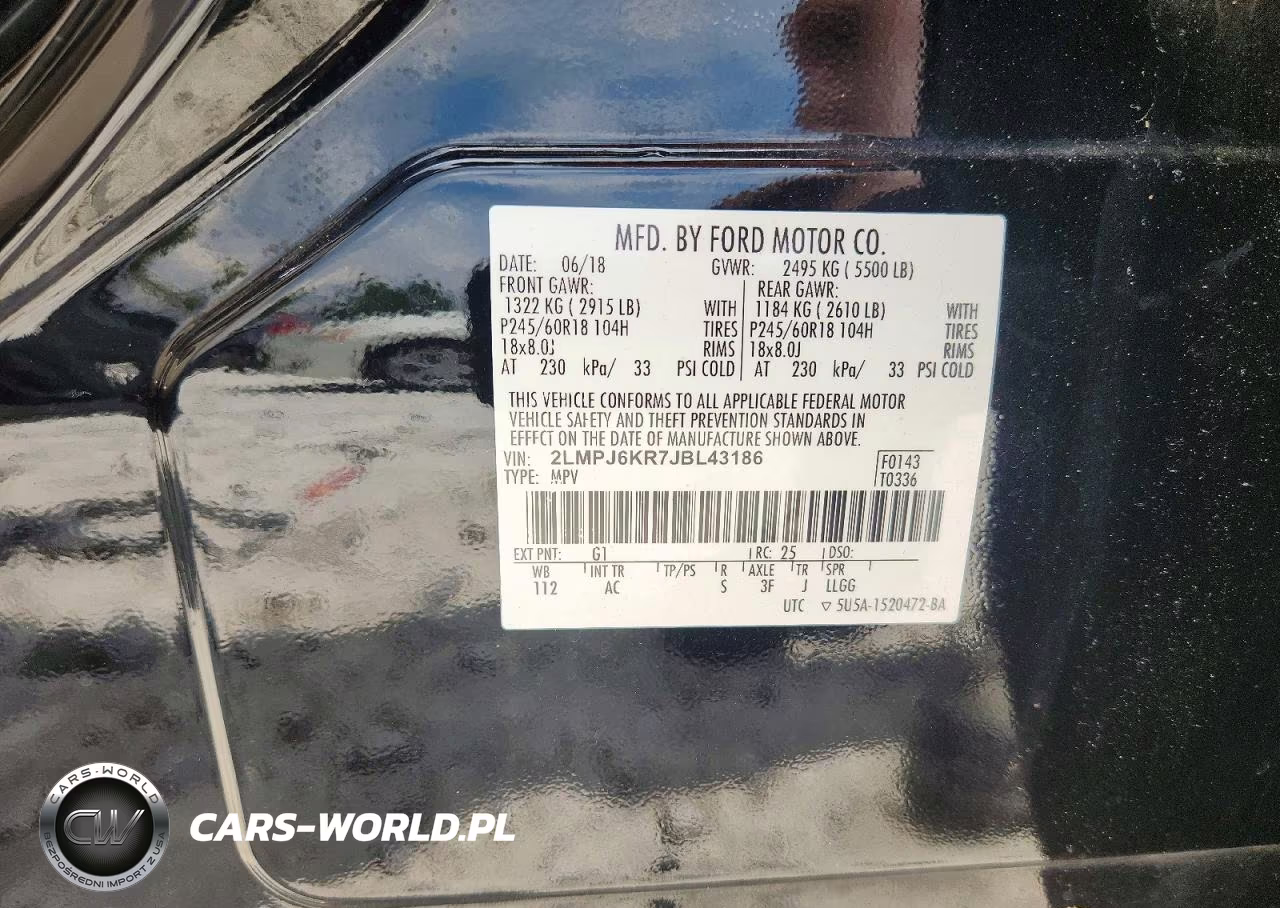 2018 Lincoln Mkx Select VIN:2LMPJ6KR7JBL43186 - 12