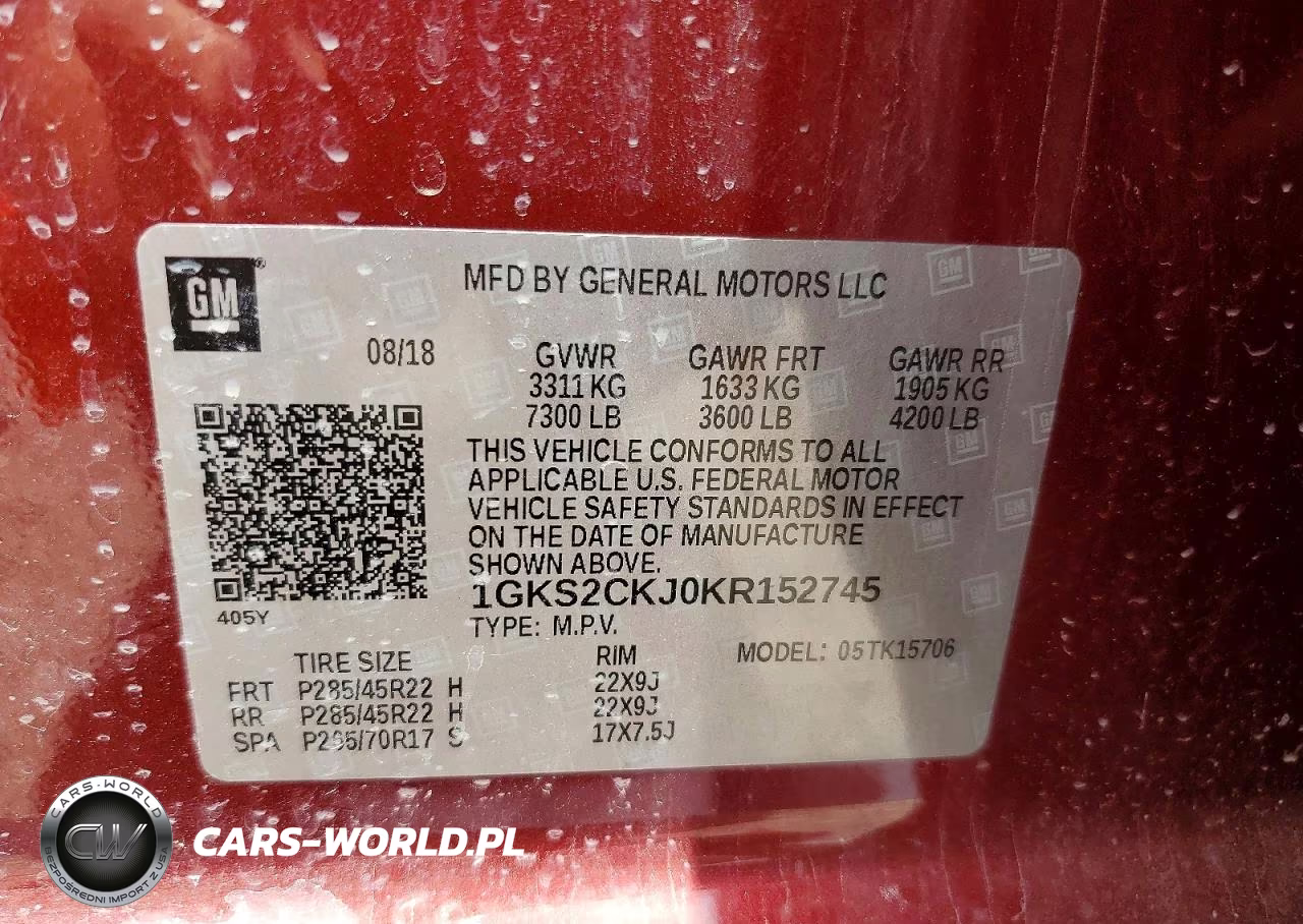 2019 GMC Yukon Denali VIN:1GKS2CKJ0KR152745 - 14