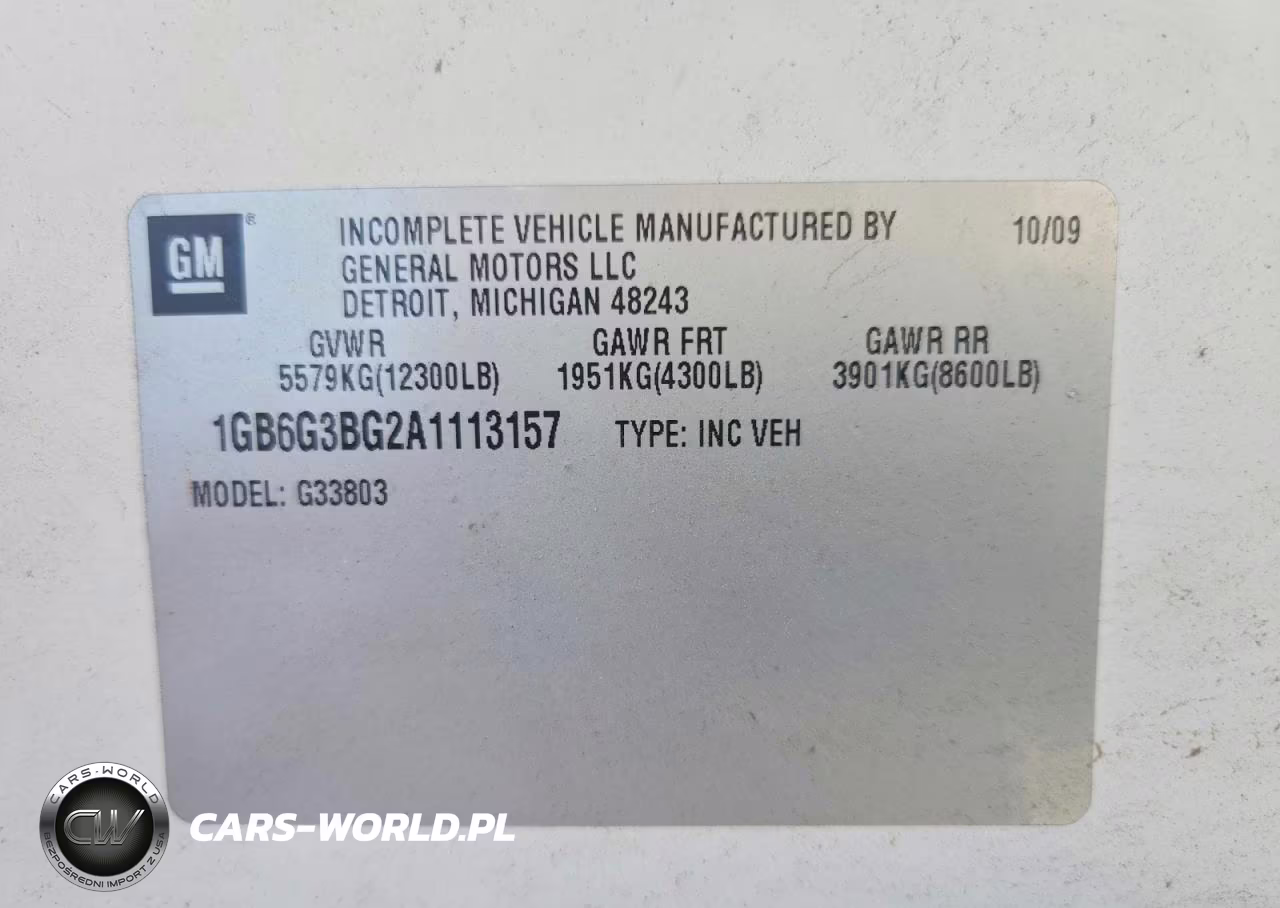 2010 Chevrolet Express Box Truck VIN:1GB6G3BG2A1113157 - 12