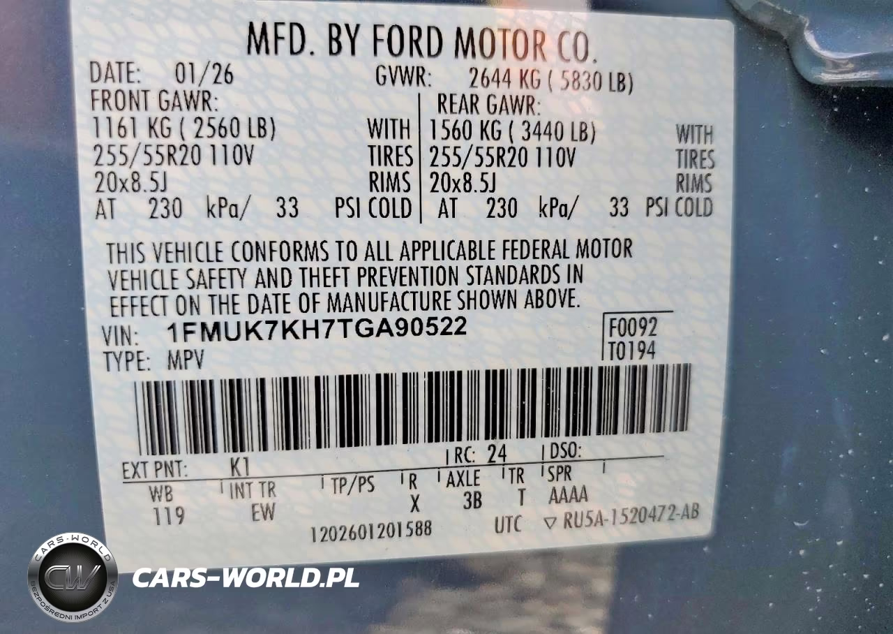 2026 Ford Explorer St-Line VIN:1FMUK7KH7TGA90522 - 13