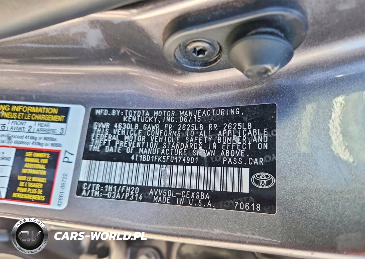2015 Toyota Camry Hybrid Se VIN:4T1BD1FK5FU174901 - 12