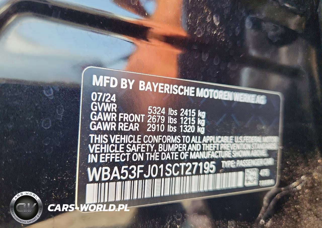 2025 BMW 530 Xi VIN:WBA53FJ01SCT27195 - 13