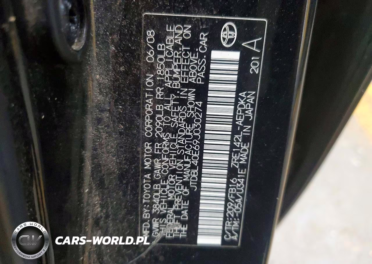 2009 Toyota Corolla Le VIN:JTDBL40E69J030274 - 12