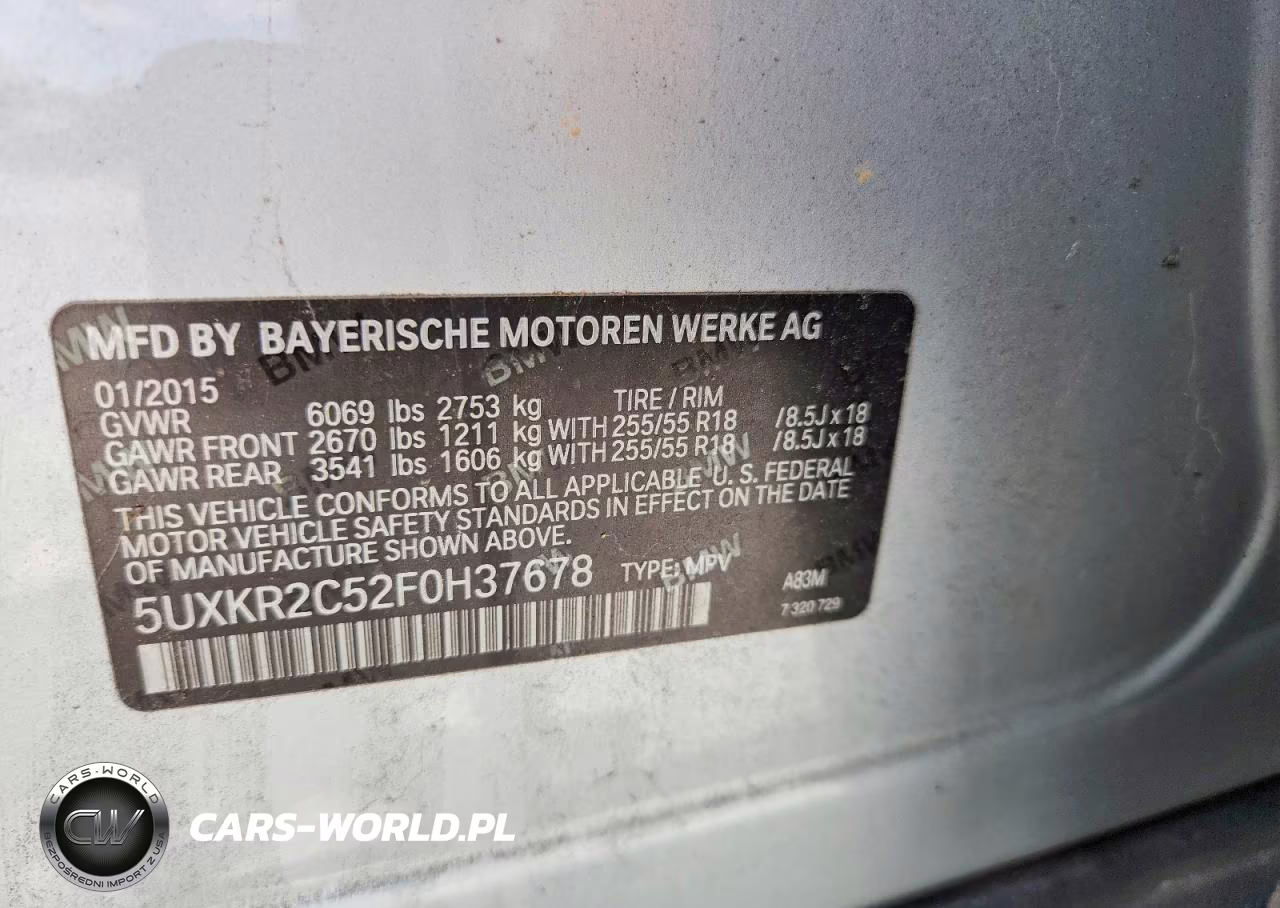 2015 BMW X5 Sdrive35I VIN:5UXKR2C52F0H37678 - 13