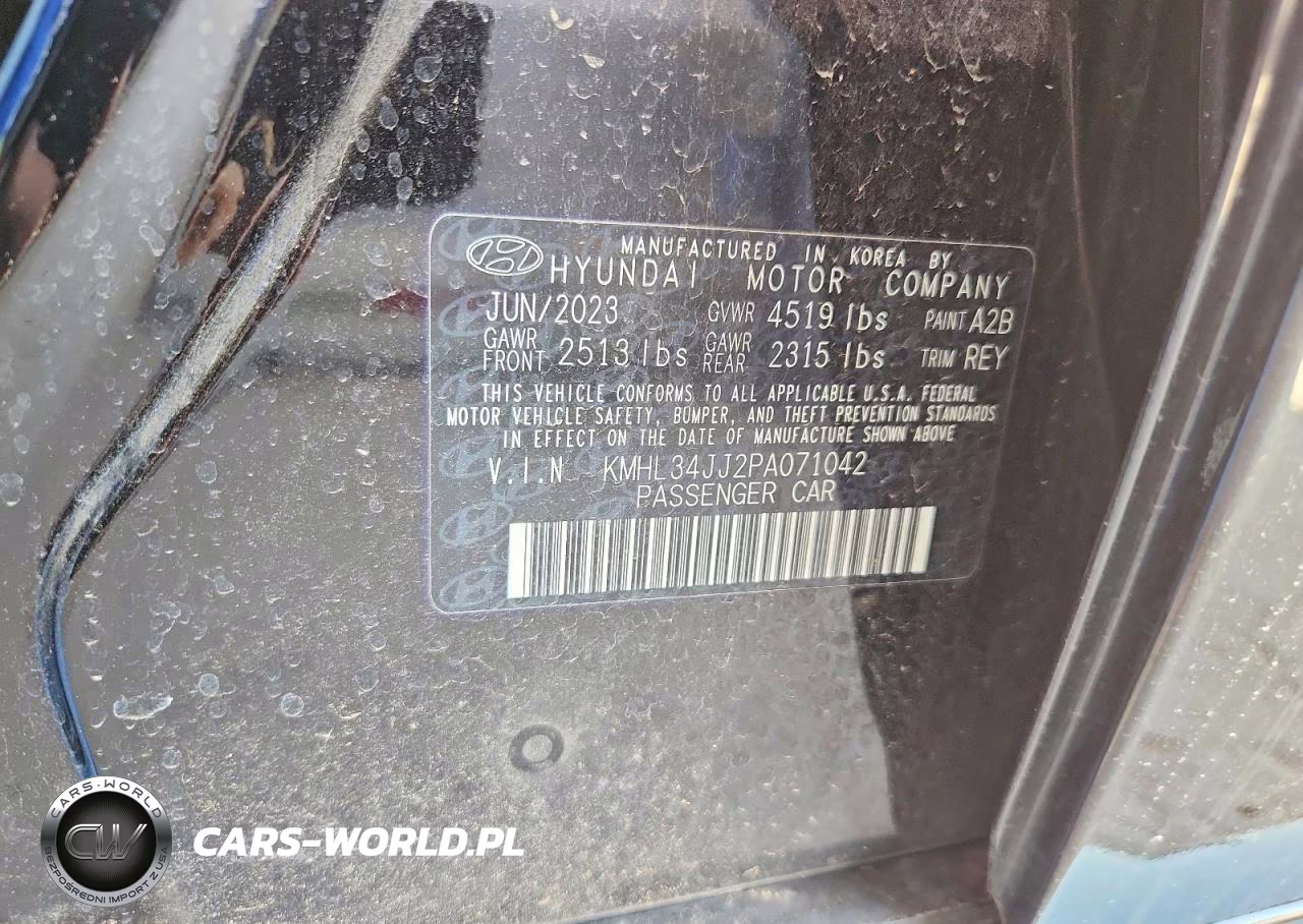 2023 Hyundai Sonata Hybrid Sel VIN:KMHL34JJ2PA071042 - 12