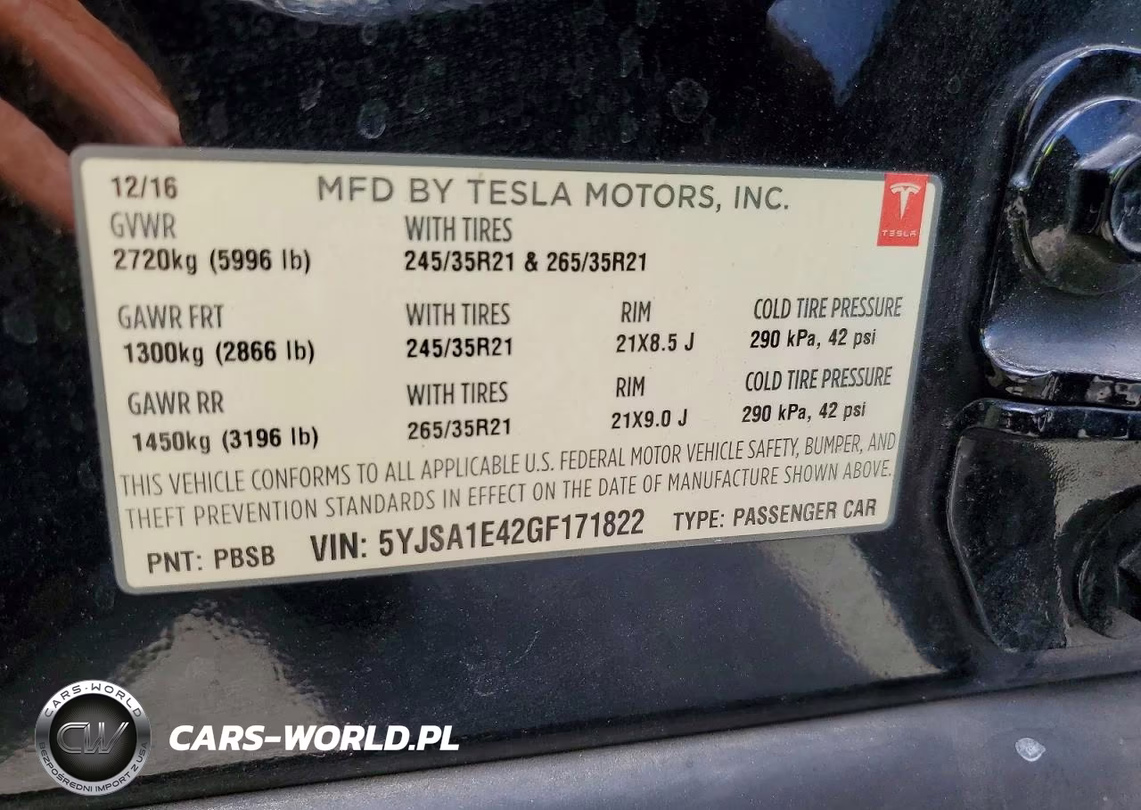 2016 Tesla Model S VIN:5YJSA1E42GF171822 - 12
