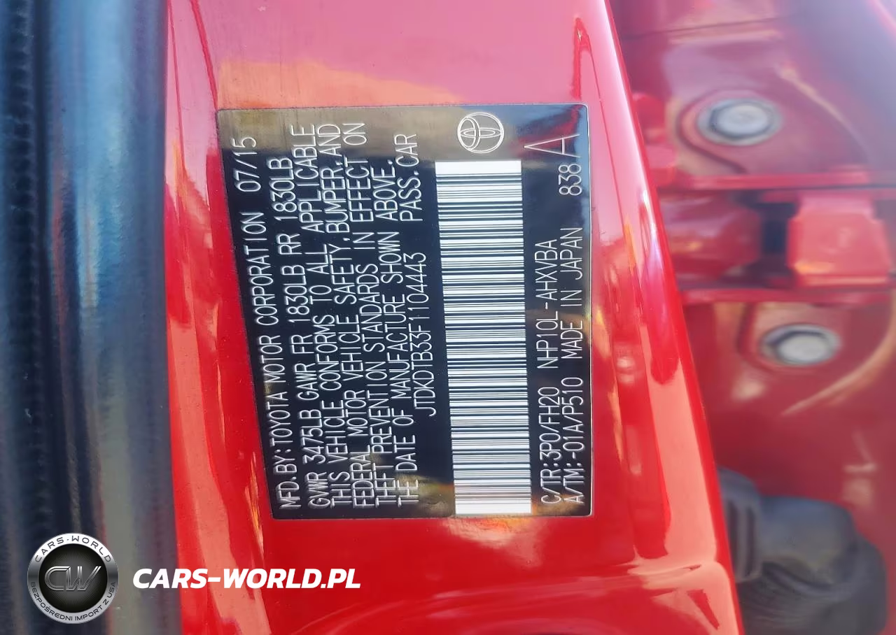 2015 Toyota Prius C One VIN:JTDKDTB33F1104443 - 12