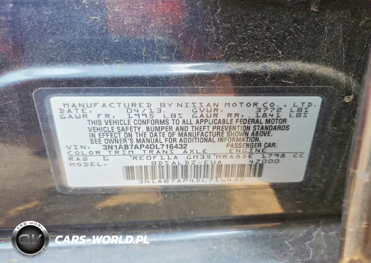 2013 Nissan Sentra S VIN:3N1AB7AP4DL716432 - 12