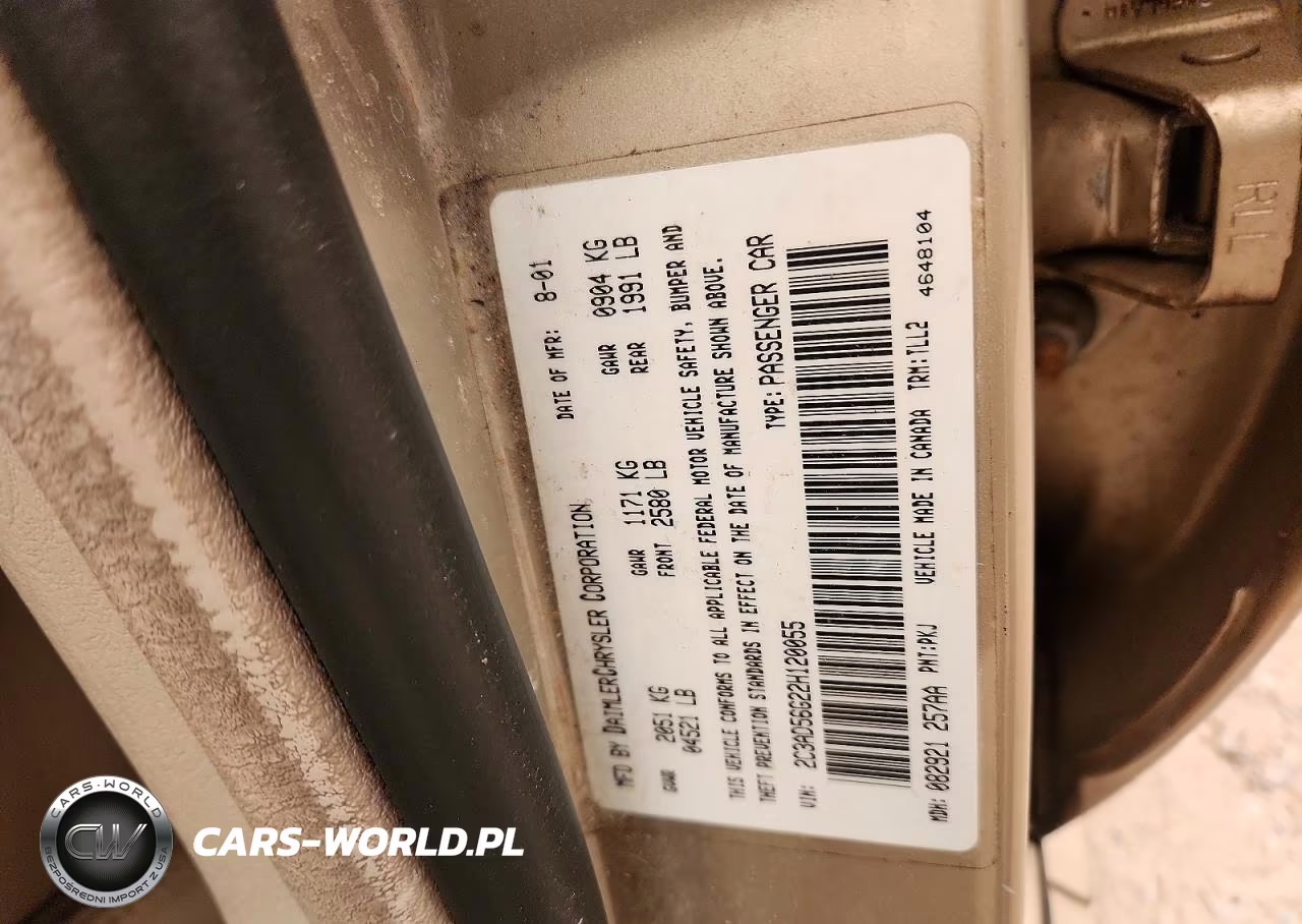 2002 Chrysler Concorde Limited VIN:2C3AD56G22H120055 - 12