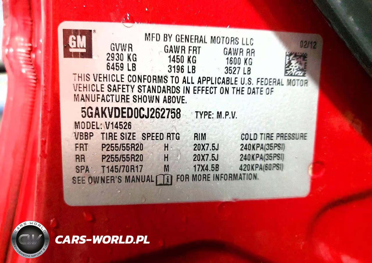 2012 Buick Enclave VIN:5GAKVDED0CJ262758 - 13