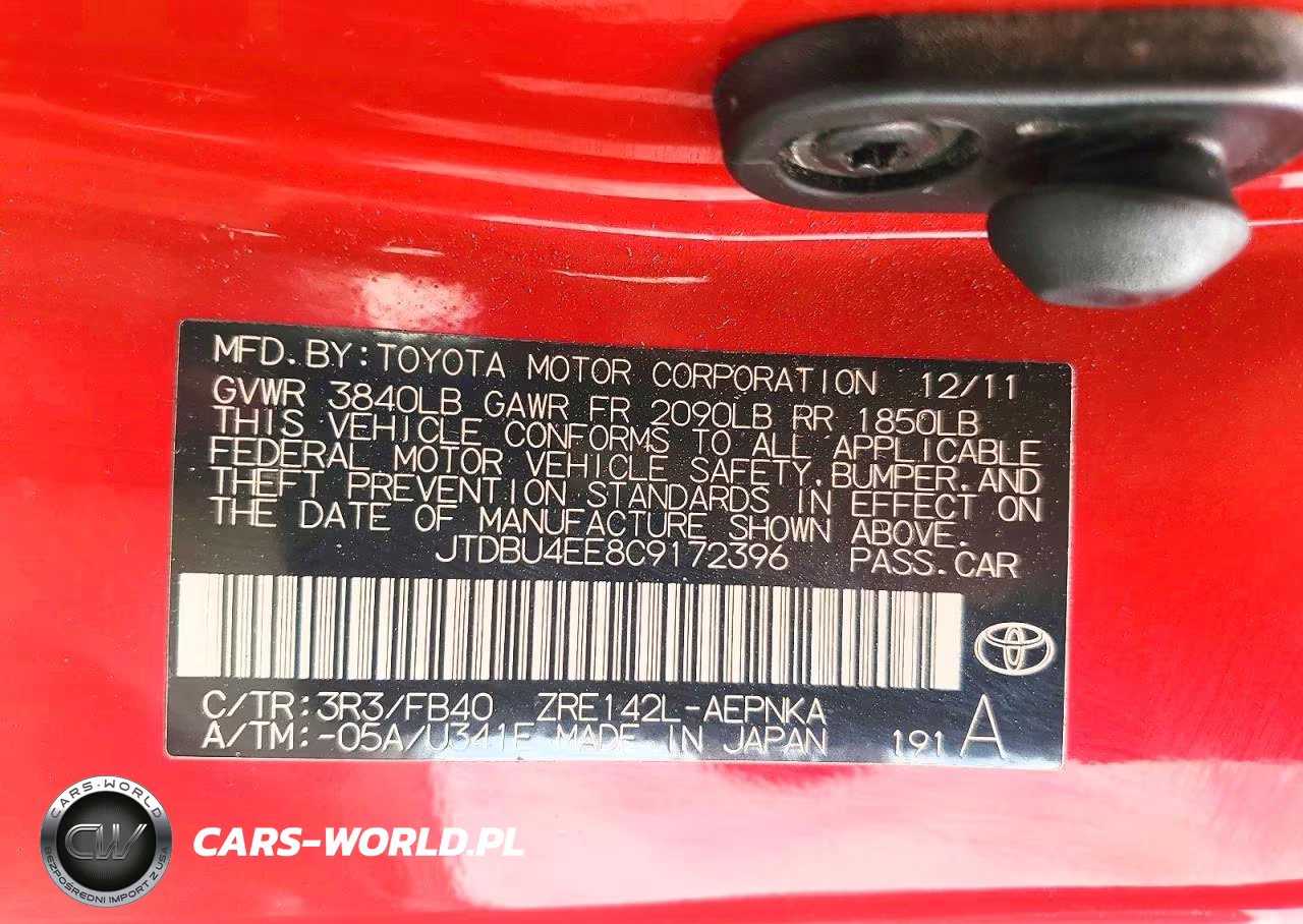 2012 Toyota Corolla Base VIN:JTDBU4EE8C9172396 - 12