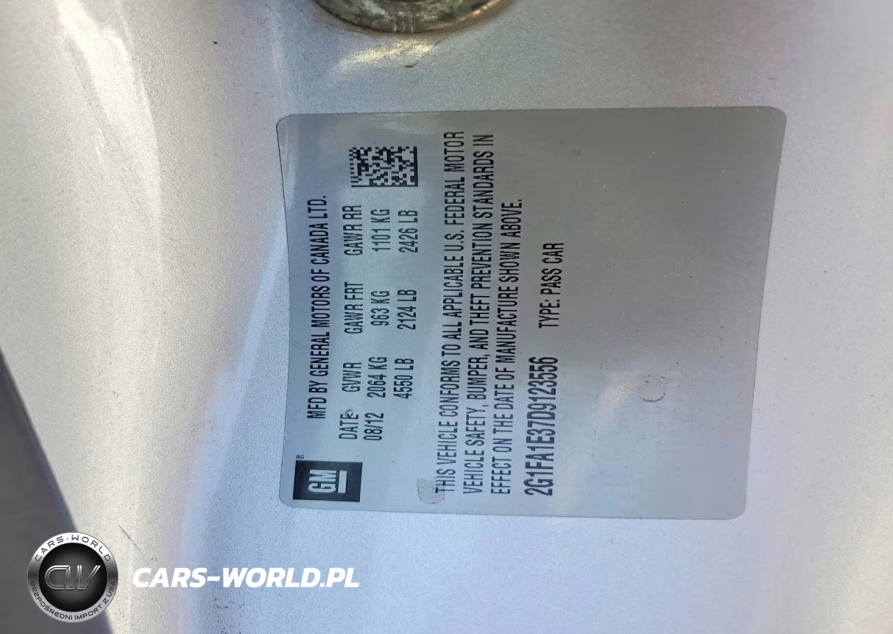2013 Chevrolet Camaro Ls VIN:2G1FA1E37D9123556 - 12