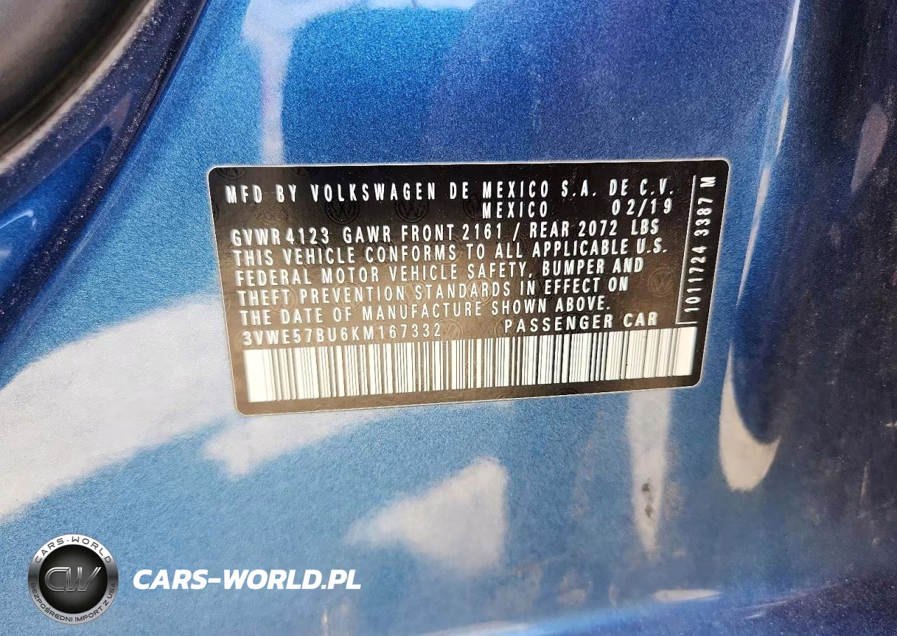 2019 Volkswagen Jetta Sel VIN:3VWE57BU6KM167332 - 13