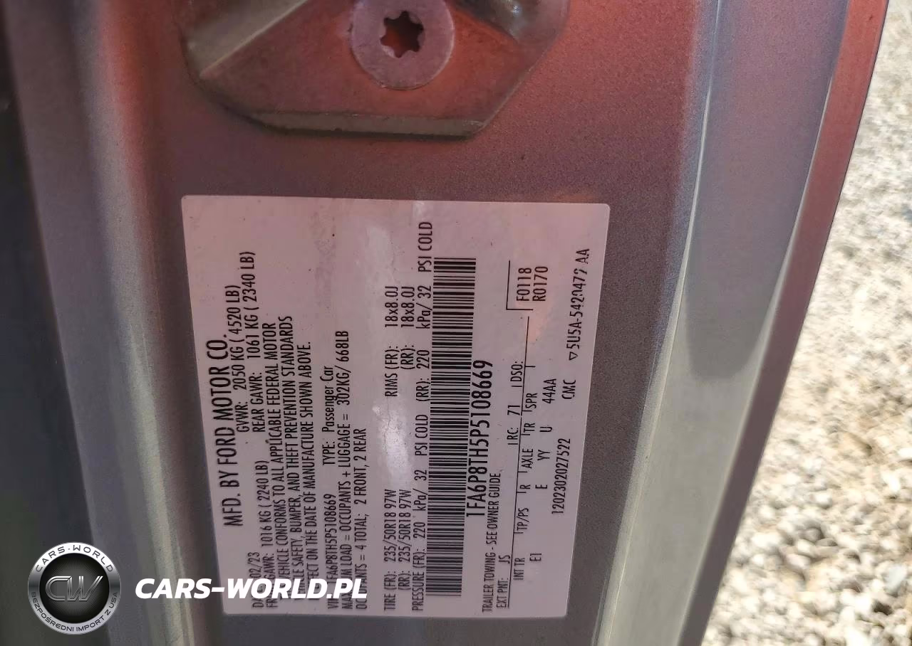 2023 Ford Mustang VIN:1FA6P8TH5P5108669 - 12