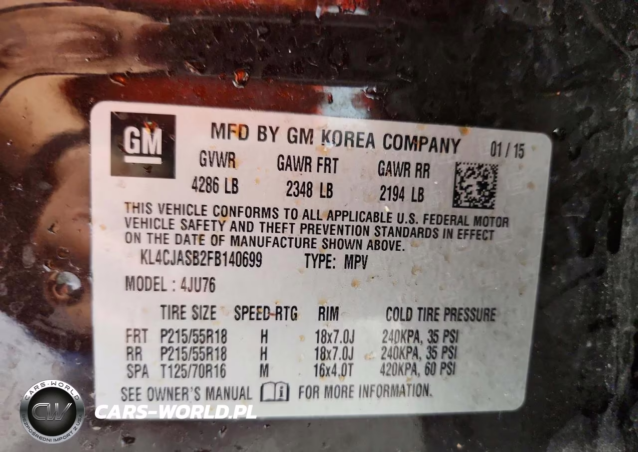 2015 Buick Encore VIN:KL4CJASB2FB140699 - 13