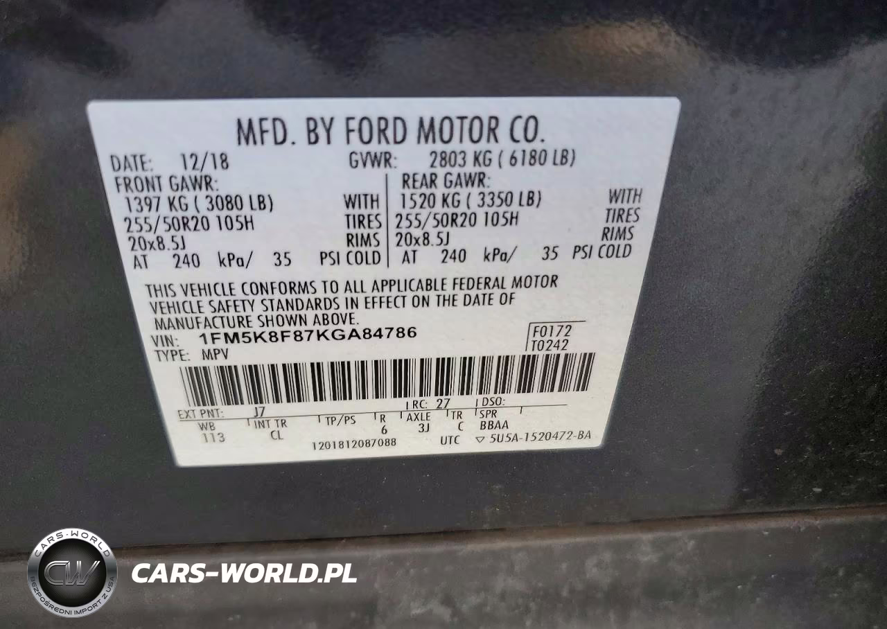 2019 Ford Explorer Limited VIN:1FM5K8F87KGA84786 - 13