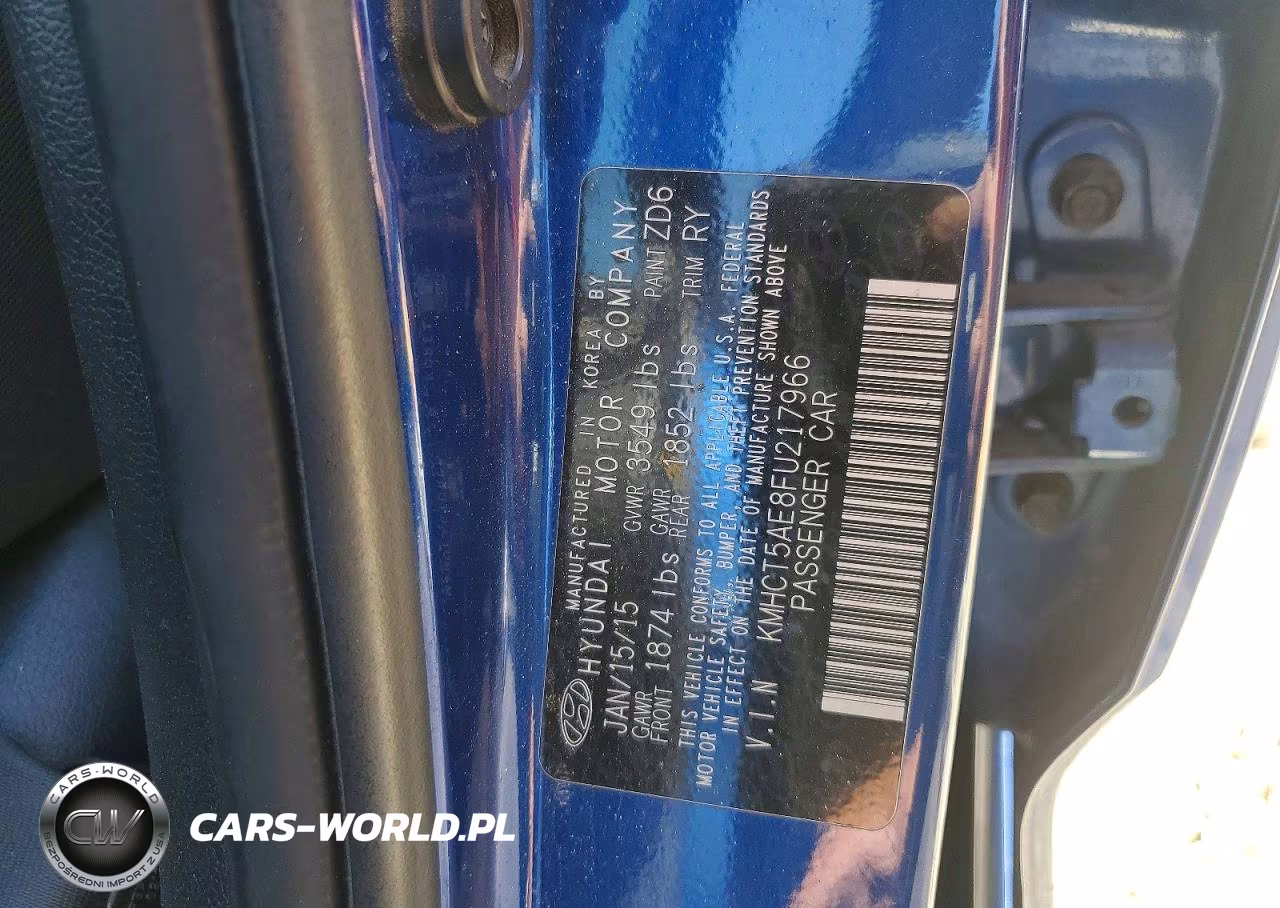 2015 Hyundai Accent Gs VIN:KMHCT5AE8FU217966 - 12