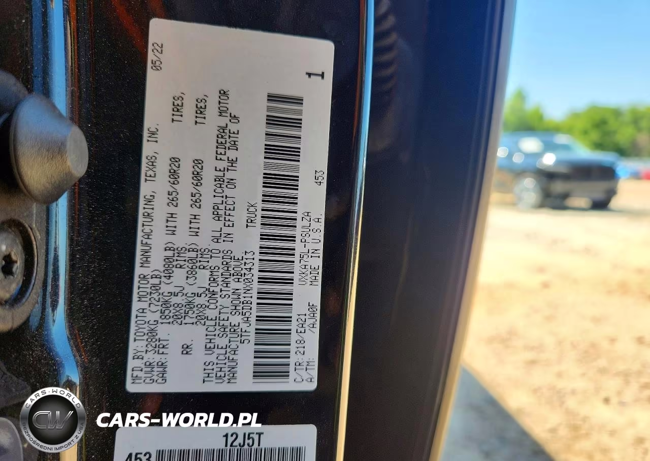 2022 Toyota Tundra Crewmax Limited VIN:5TFJA5DB1NX034313 - 12