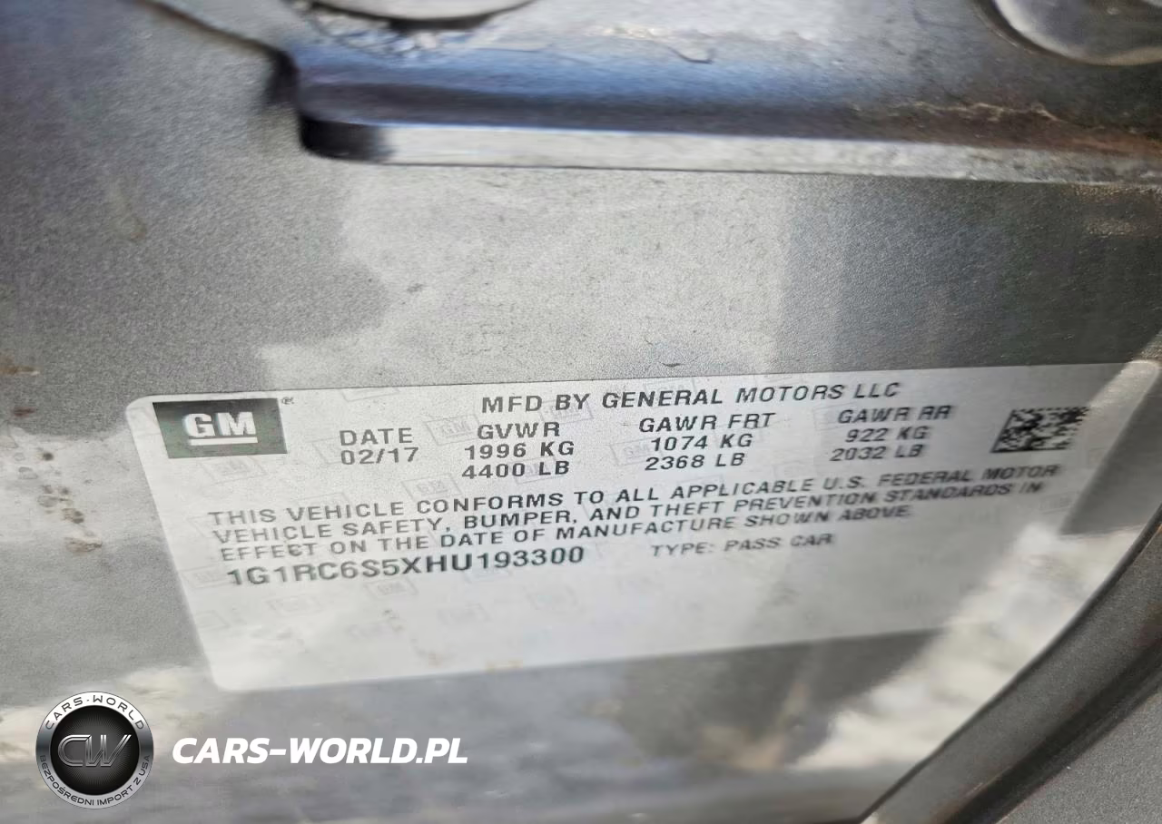 2017 Chevrolet Volt Lt VIN:1G1RC6S5XHU193300 - 12