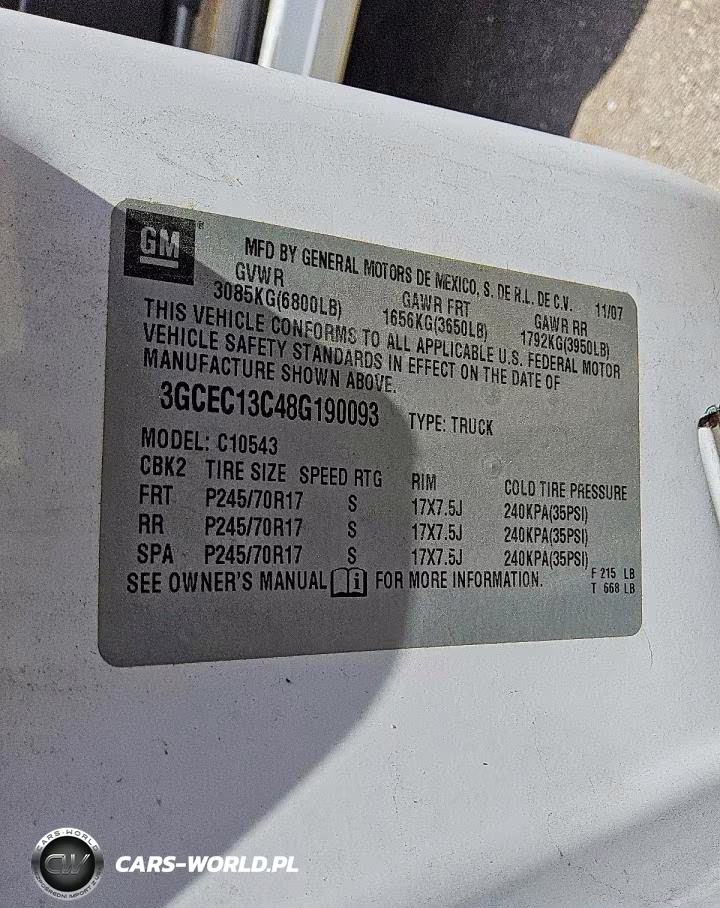 2008 Chevrolet Silverado C1500 VIN:3GCEC13C48G190093 - 12