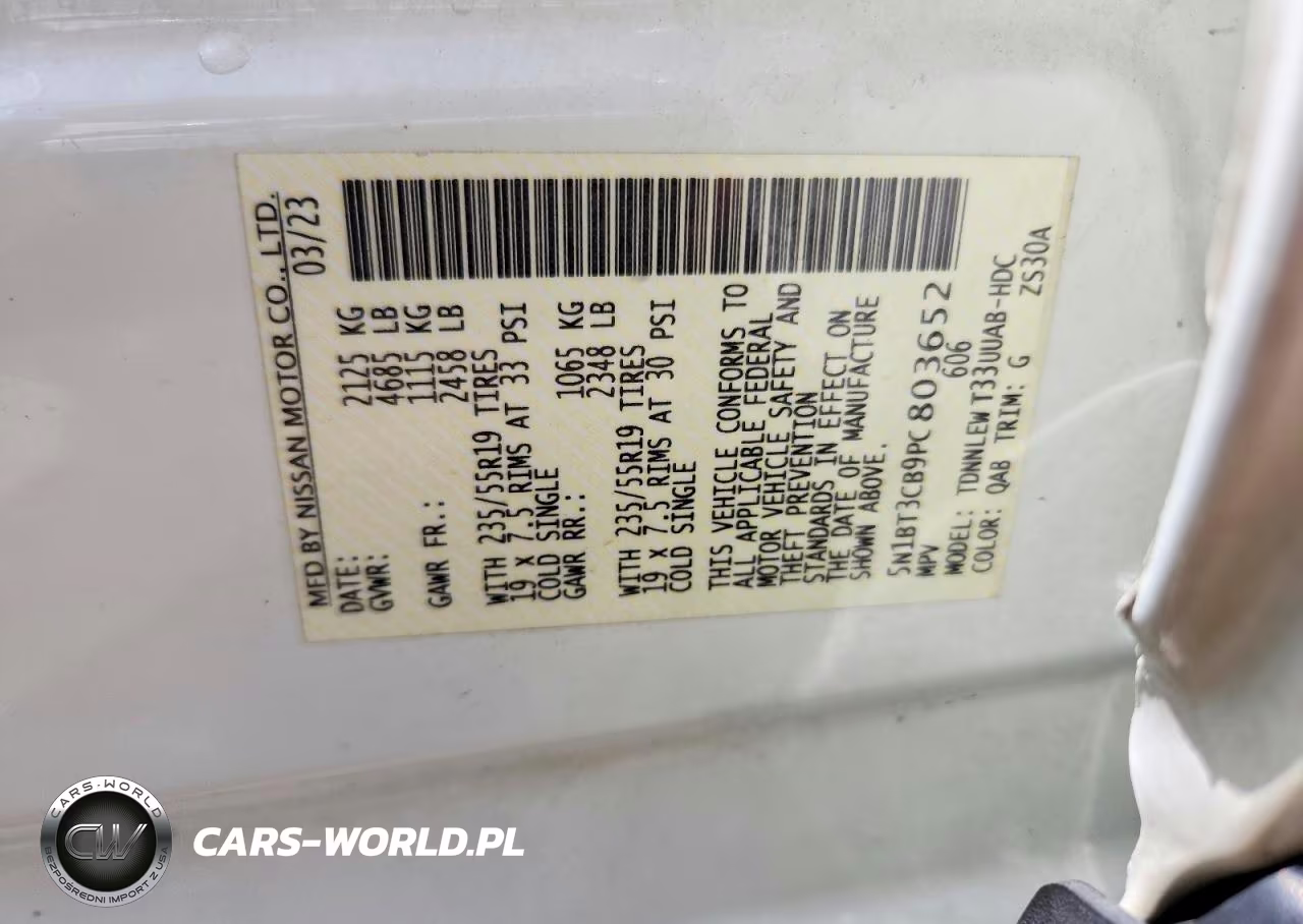 2023 Nissan Rogue Sl VIN:5N1BT3CB9PC803652 - 12