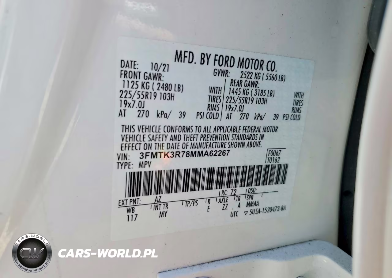 2021 Ford Mustang Mach-E Premium VIN:3FMTK3R78MMA62267 - 14