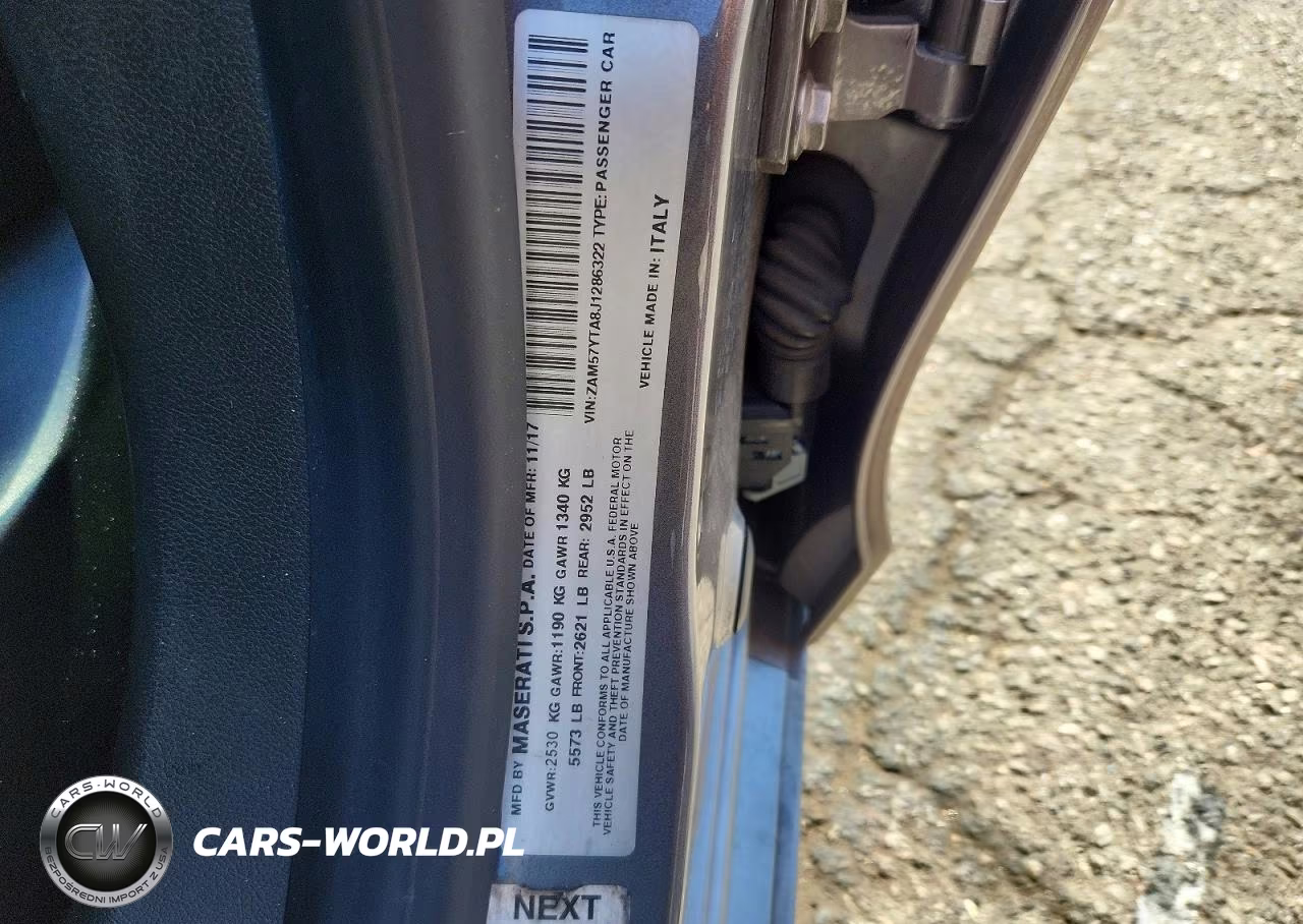 2018 Maserati Ghibli S VIN:ZAM57YTA8J1286322 - 12