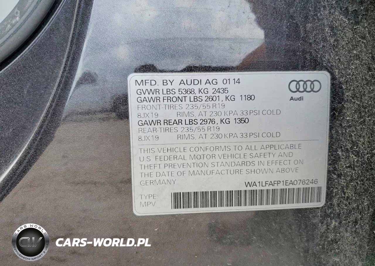 2014 Audi Q5 Premium Plus VIN:WA1LFAFP1EA076246 - 13