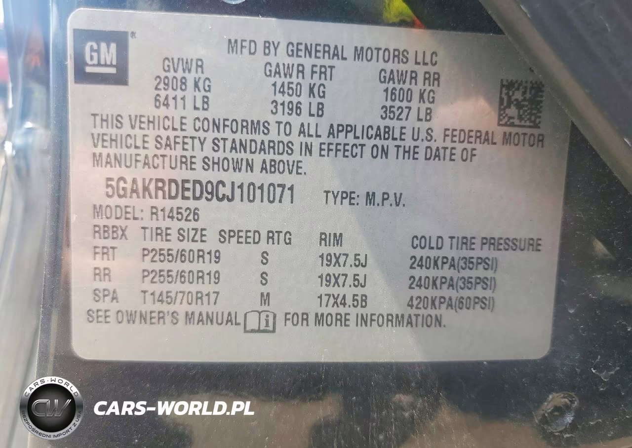 2012 Buick Enclave VIN:5GAKRDED9CJ101071 - 13