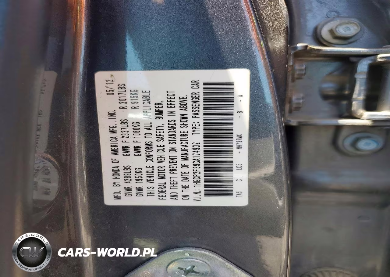 2012 Honda Accord Lx VIN:1HGCP2F39CA174932 - 13
