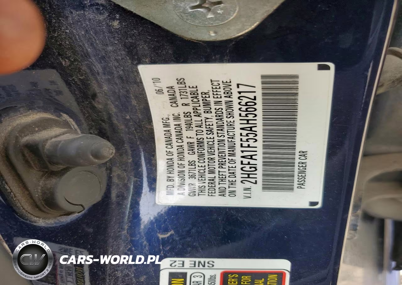 2010 Honda Civic Lx VIN:2HGFA1F55AH566217 - 12