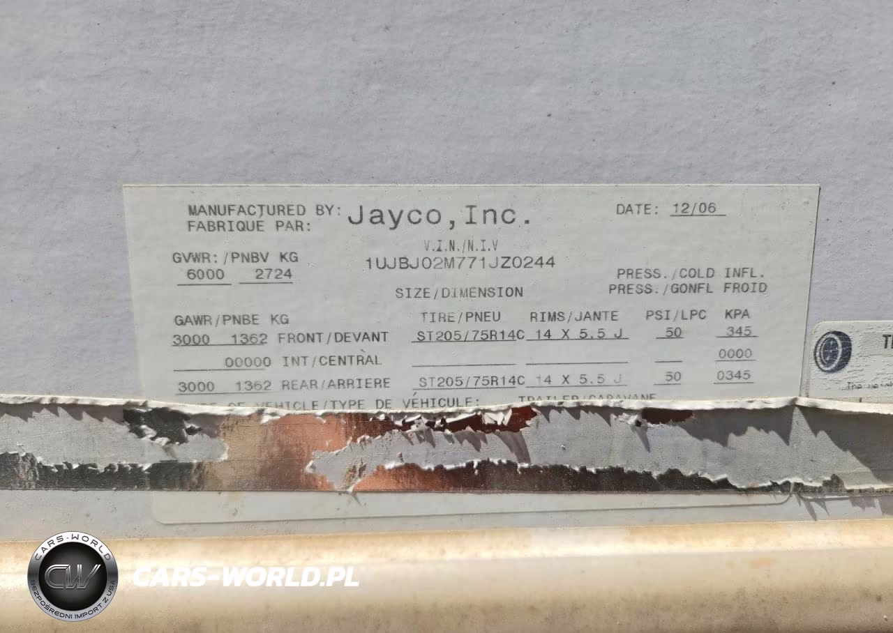 2007 Jayco Jafeather VIN:1UJBJ02M771JZ0244 - 10