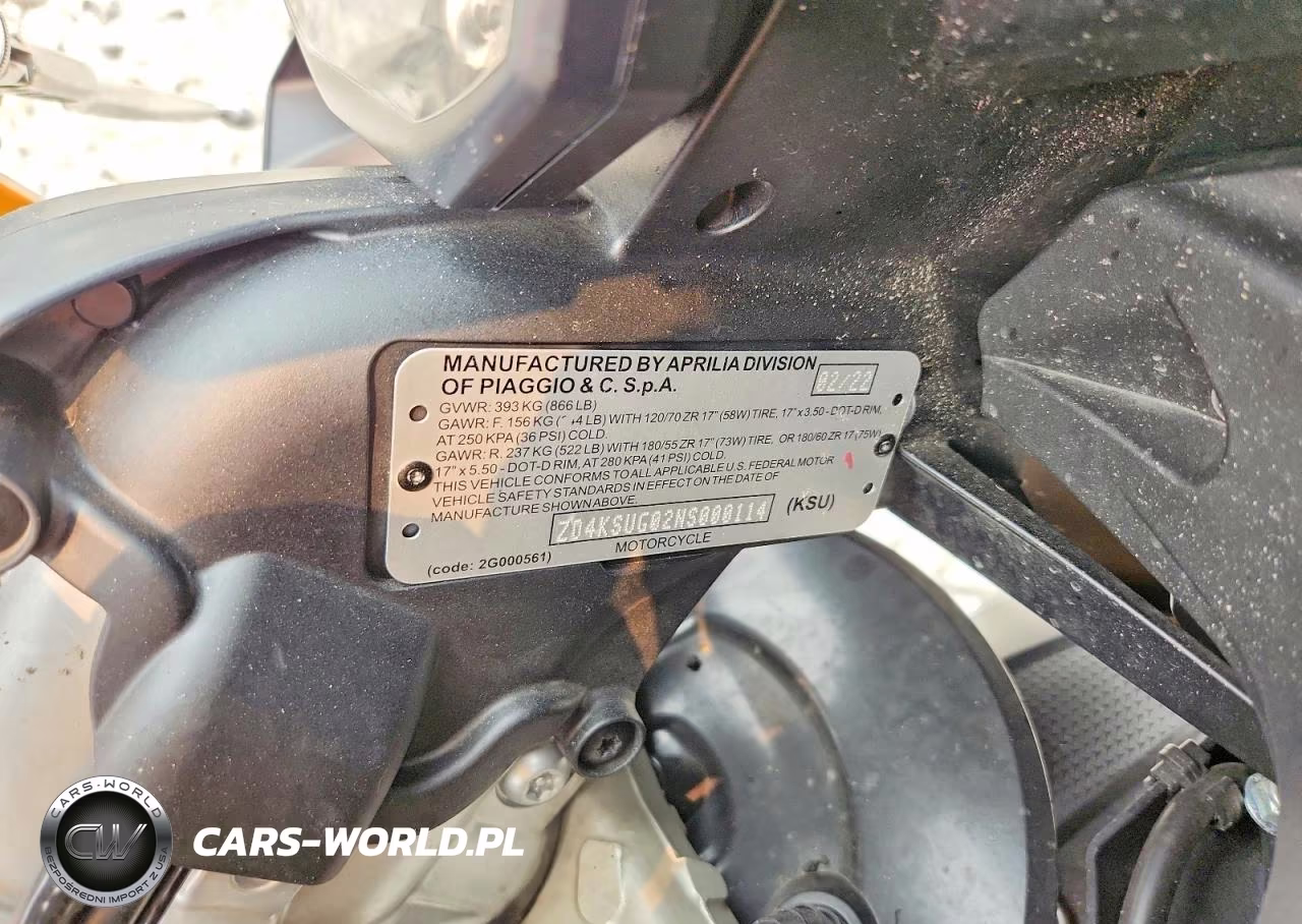 2022 Aprilia Rs 660 VIN:ZD4KSUG02NS000114 - 9