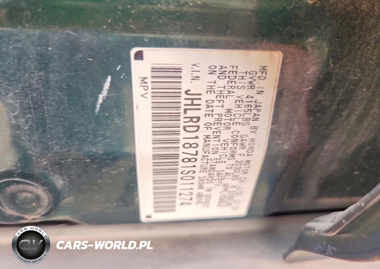 2001 Honda Cr-V Se VIN:JHLRD18781S011274 - 13
