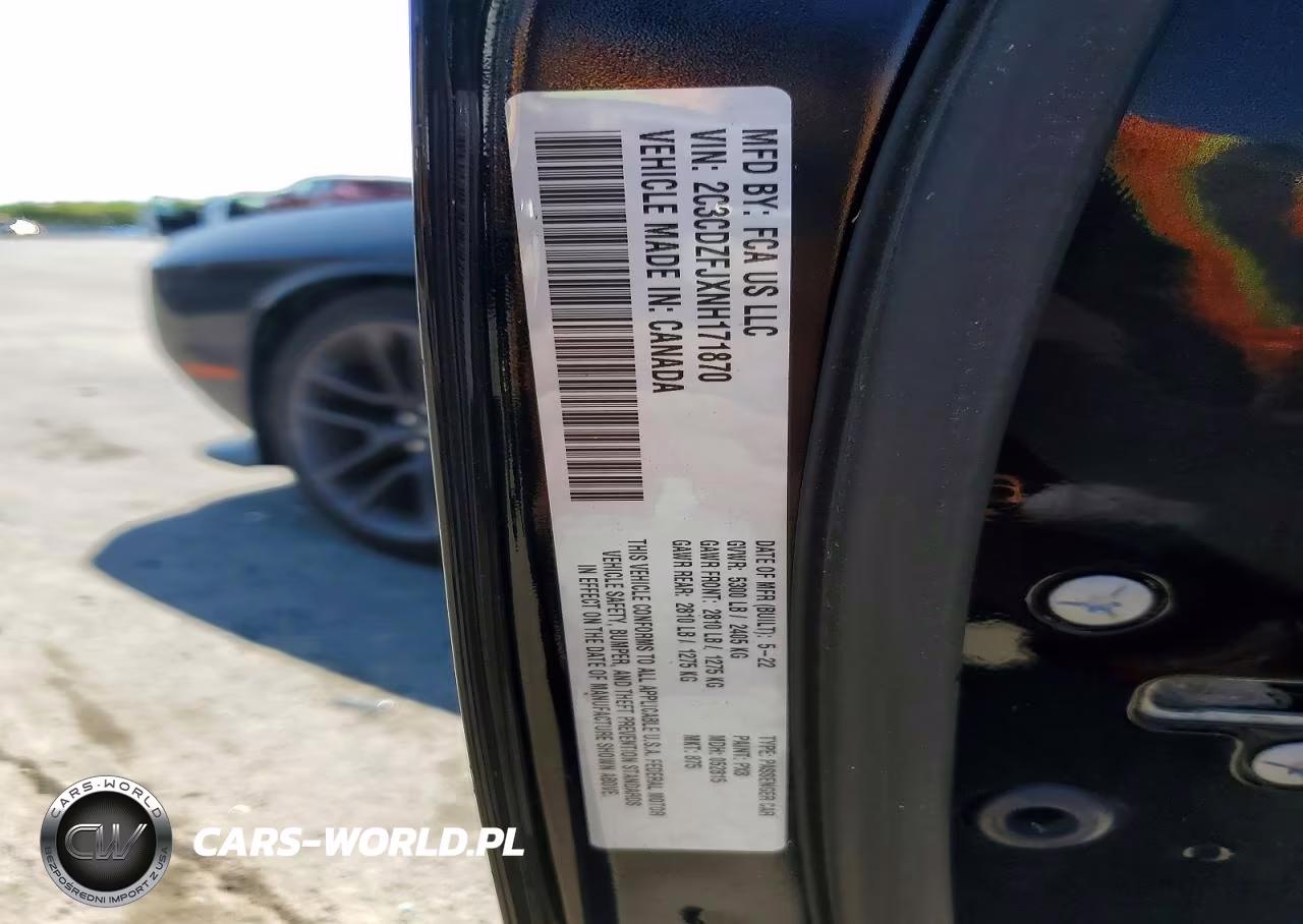 2022 Dodge Challenger R-T Scat Pack VIN:2C3CDZFJXNH171870 - 12