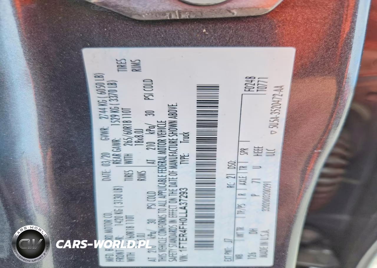 2020 Ford Ranger Xl VIN:1FTER4FH0LLA37293 - 12