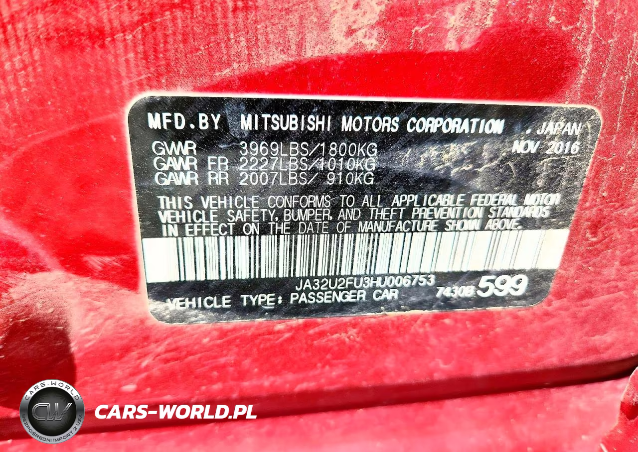 2017 Mitsubishi Lancer Es VIN:JA32U2FU3HU006753 - 12