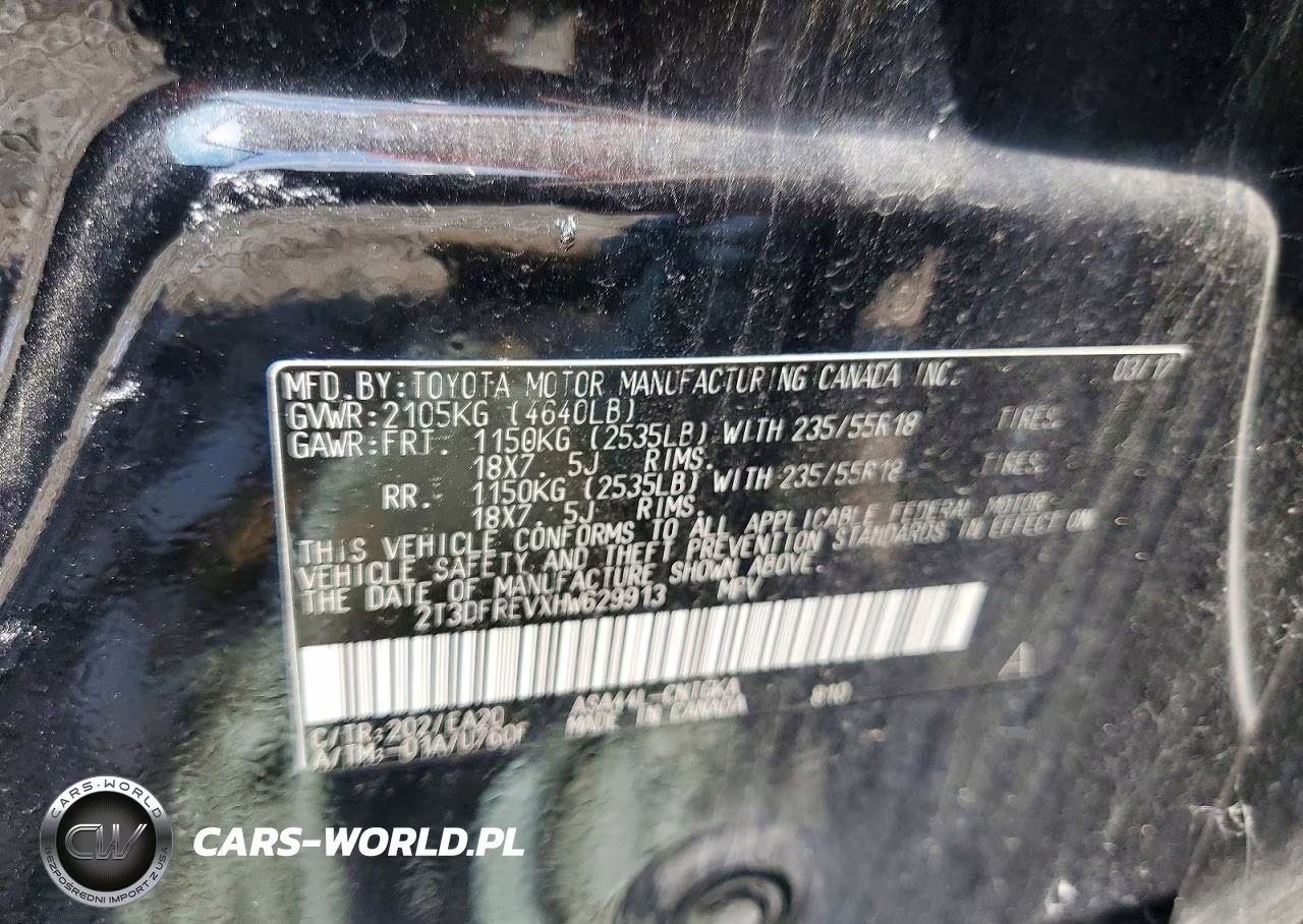 2017 Toyota Rav4 Limited VIN:2T3DFREVXHW629913 - 12