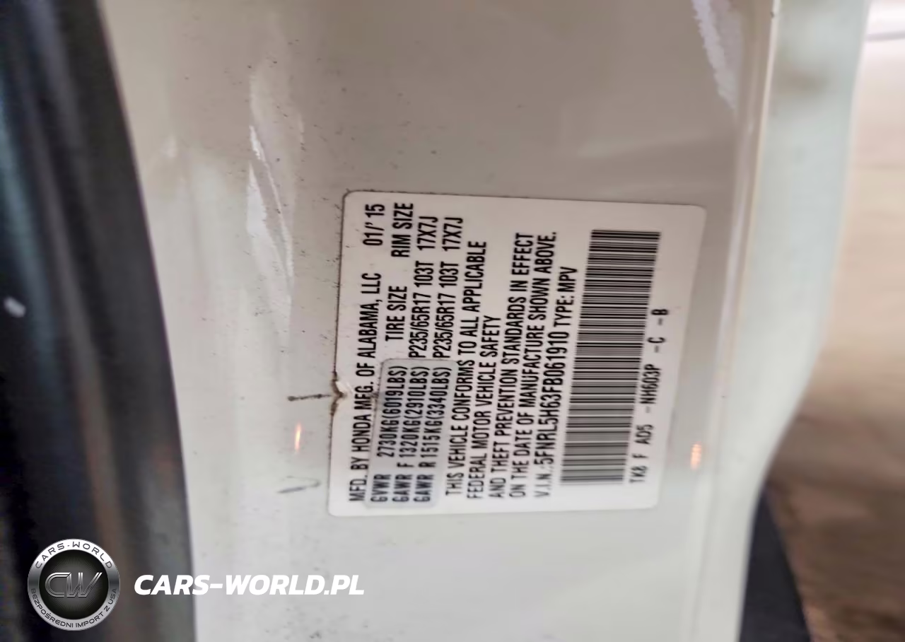 2015 Honda Odyssey Exl VIN:5FNRL5H63FB061910 - 14