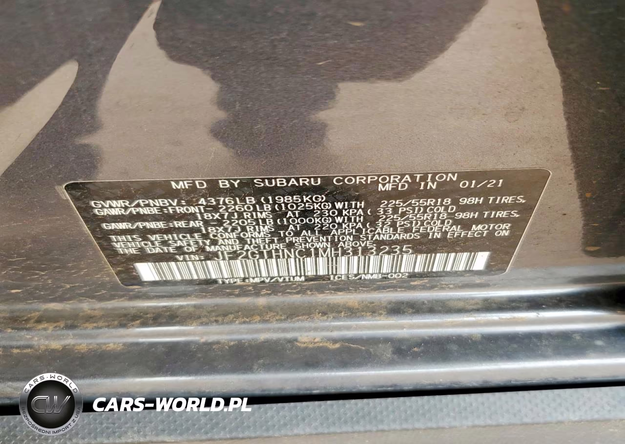 2021 Subaru Crosstrek Limited VIN:JF2GTHNC1MH313235 - 12