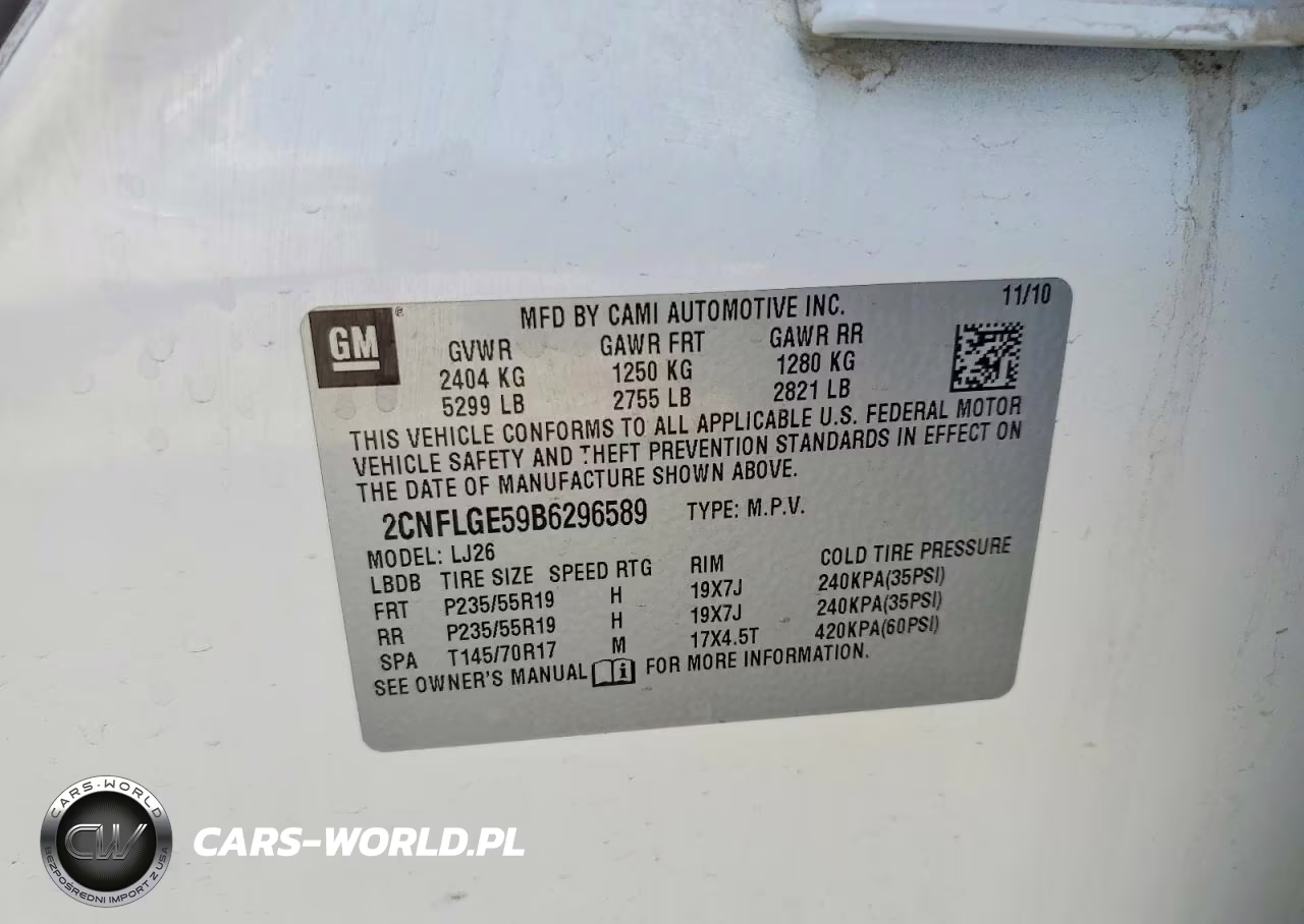 2011 Chevrolet Equinox Ltz VIN:2CNFLGE59B6296589 - 12