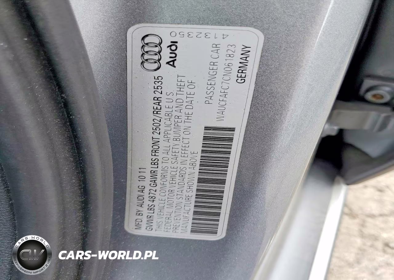 2012 Audi A6 Premium VIN:WAUCFAFC7CN061823 - 12