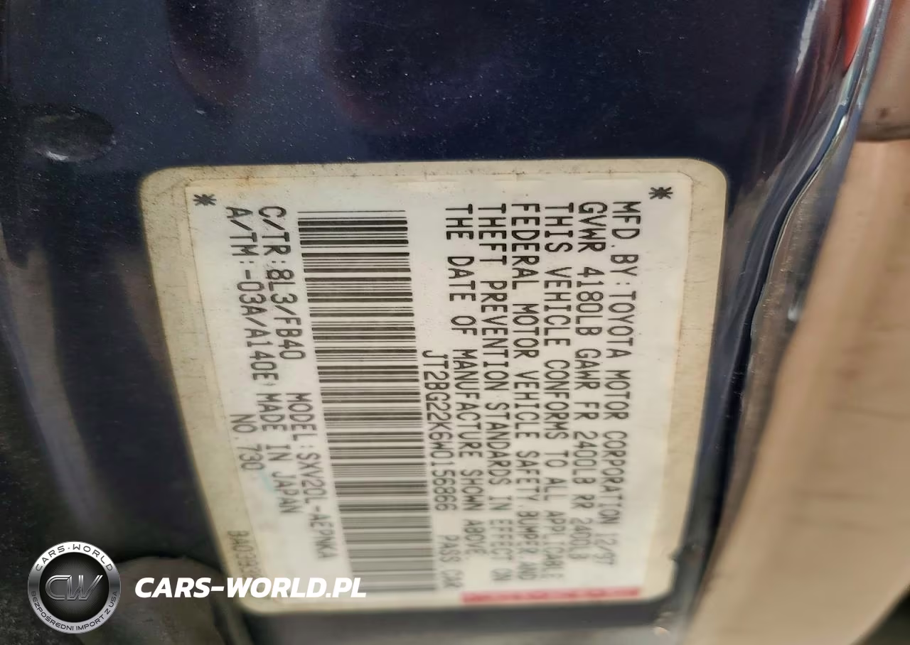 1998 Toyota Camry Le VIN:JT2BG22K6W0156866 - 13