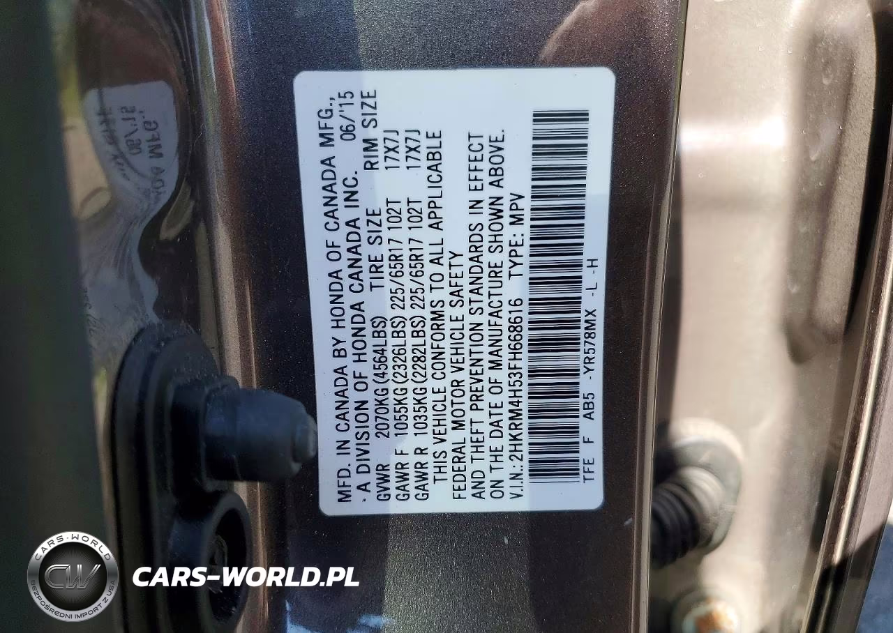 2015 Honda Cr-V Ex VIN:2HKRM4H53FH668616 - 13