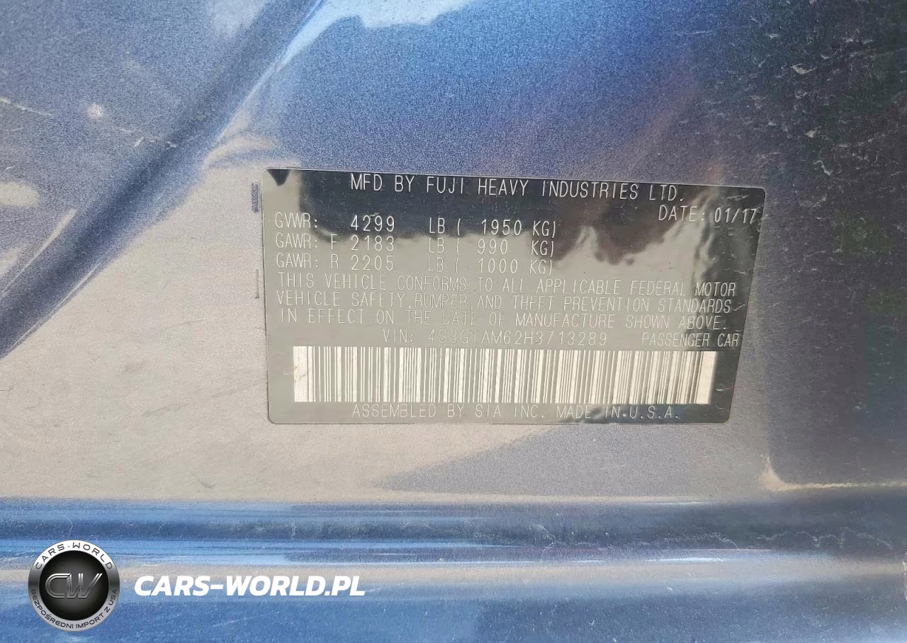 2017 Subaru Impreza Sport VIN:4S3GTAM62H3713289 - 12